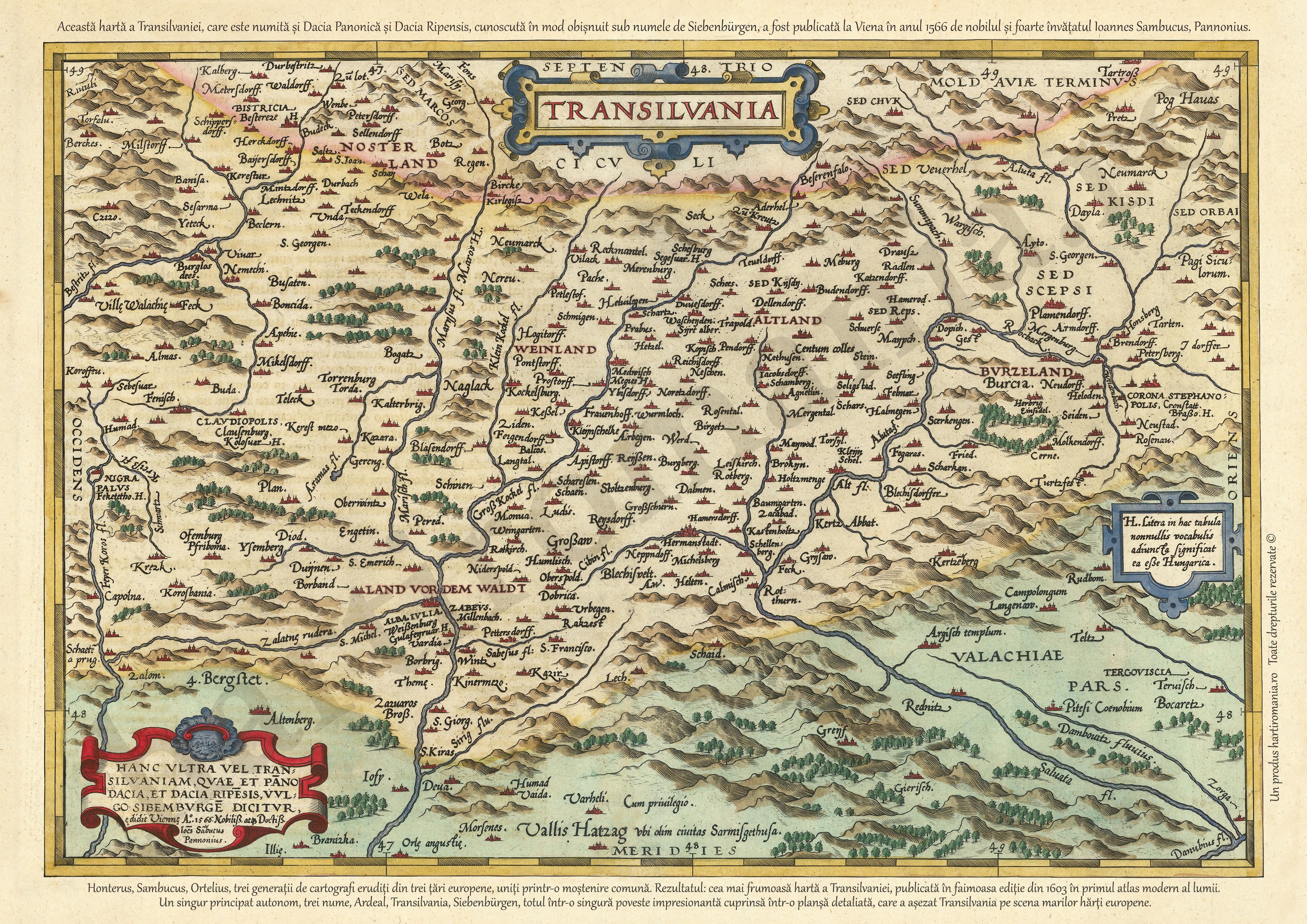 Harta Transilvania 1603