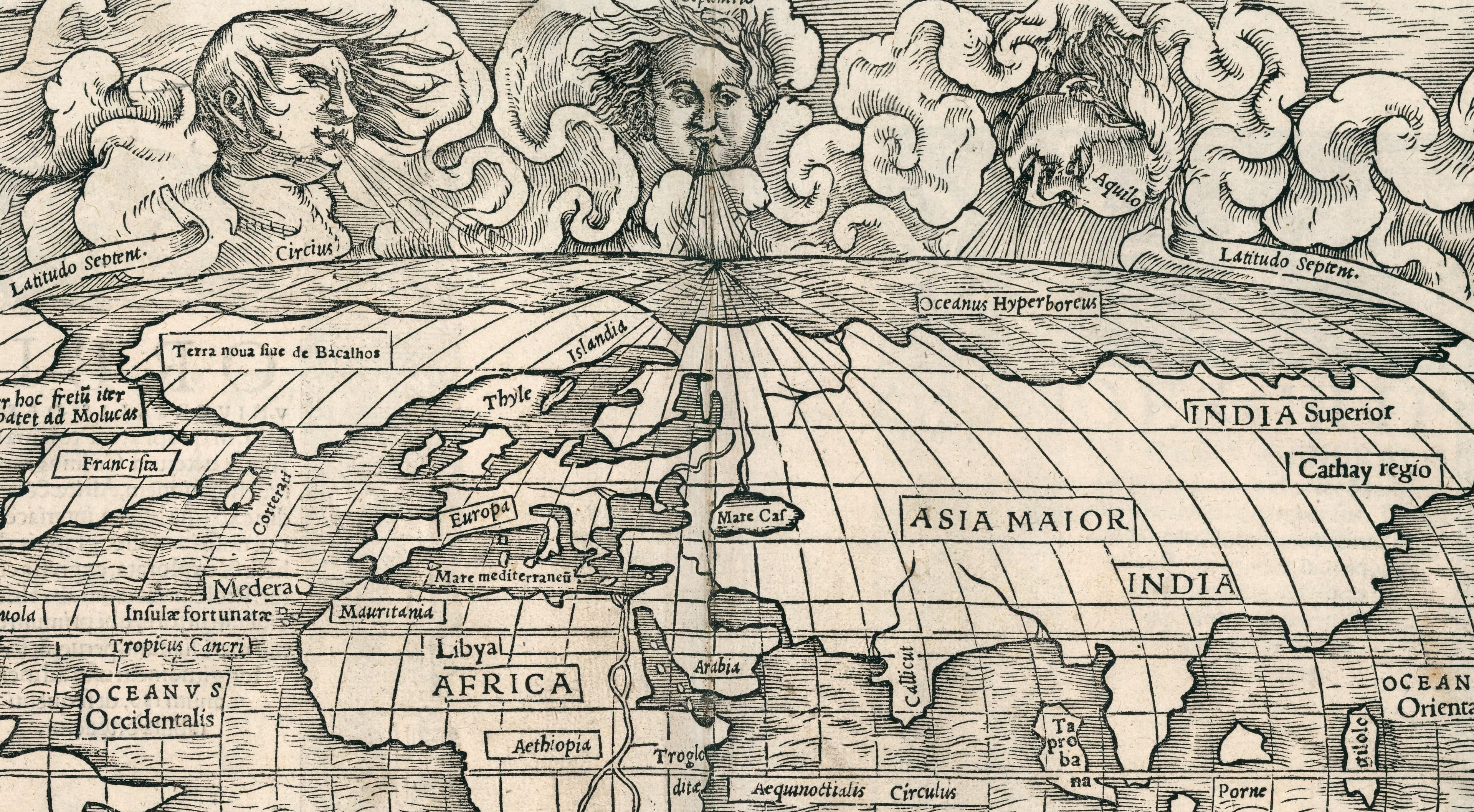 1540 - Prima apariție a Pacificului în Cartografia Lumii