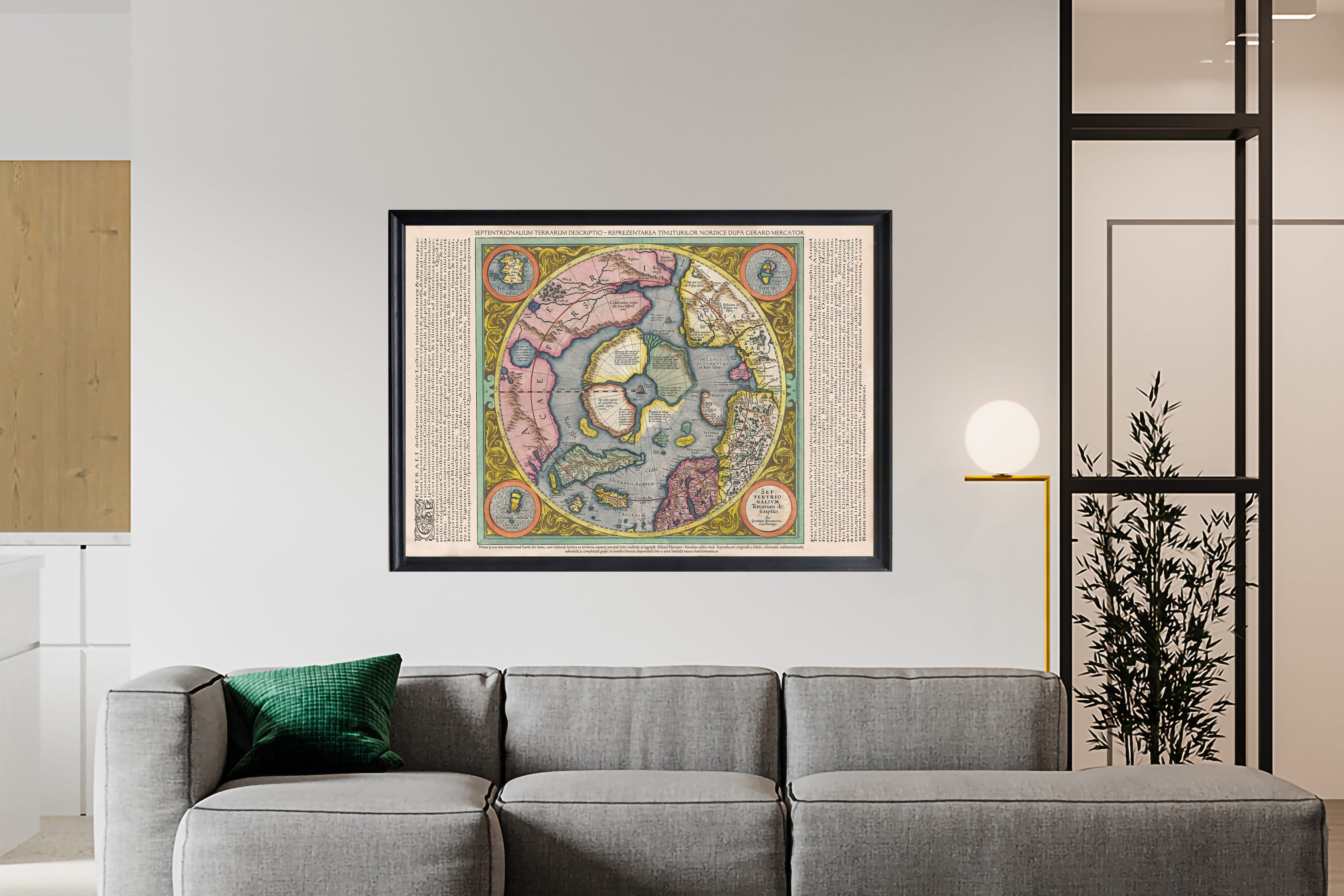 Harta Nordului Legendar – Gerard Mercator Mockup