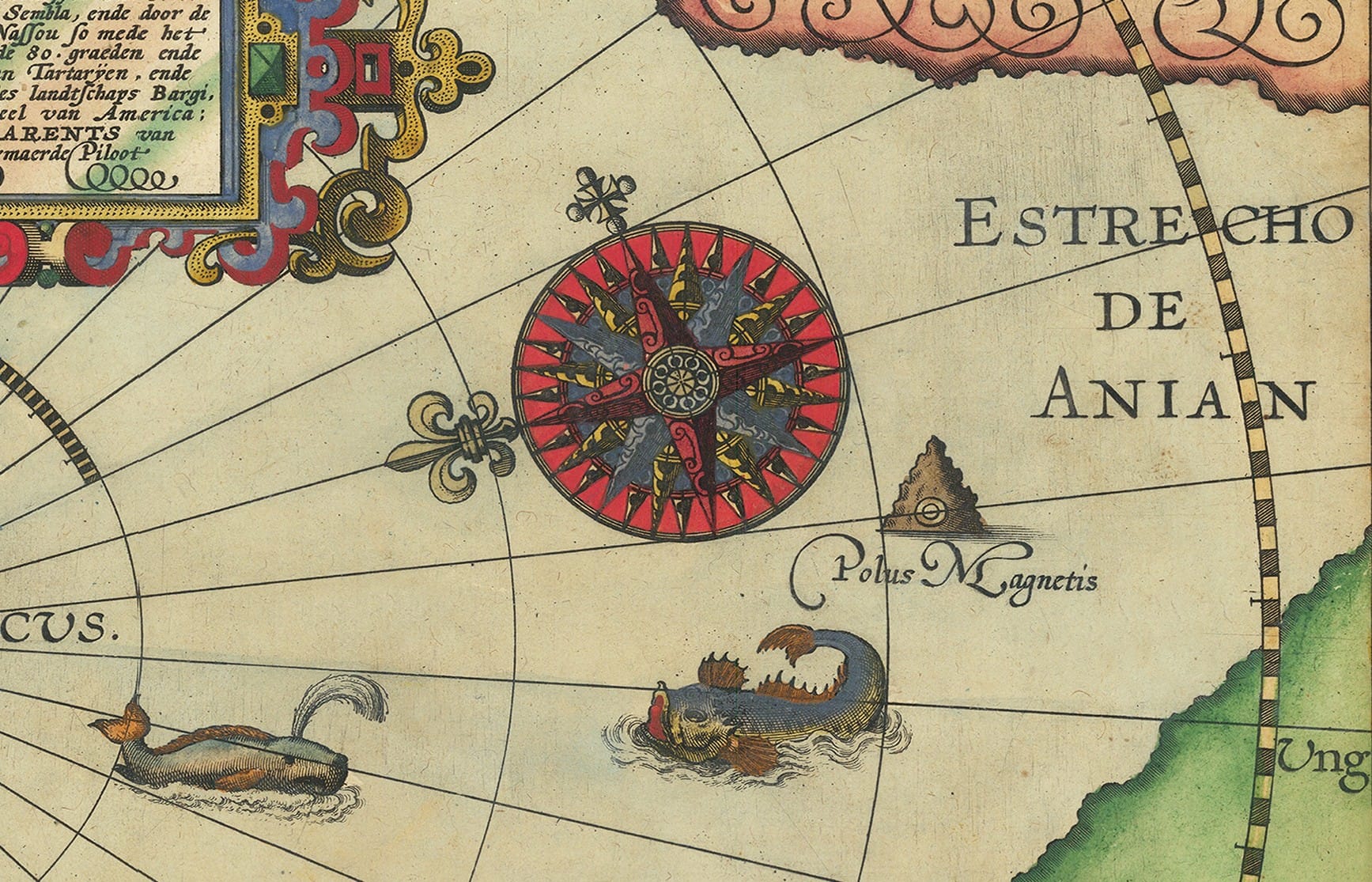 Harta Regiunilor Polare și a Expedițiilor Legendare - 1598 Detaliu 1