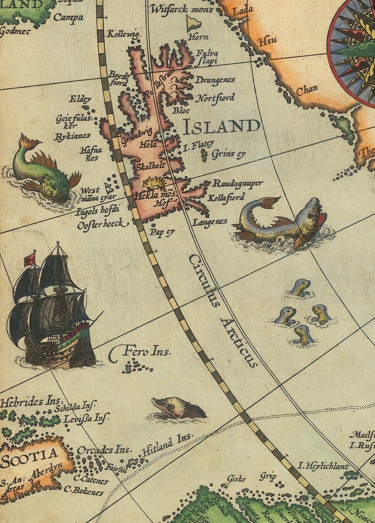 Harta Regiunilor Polare și a Expedițiilor Legendare - 1598 Detaliu 3