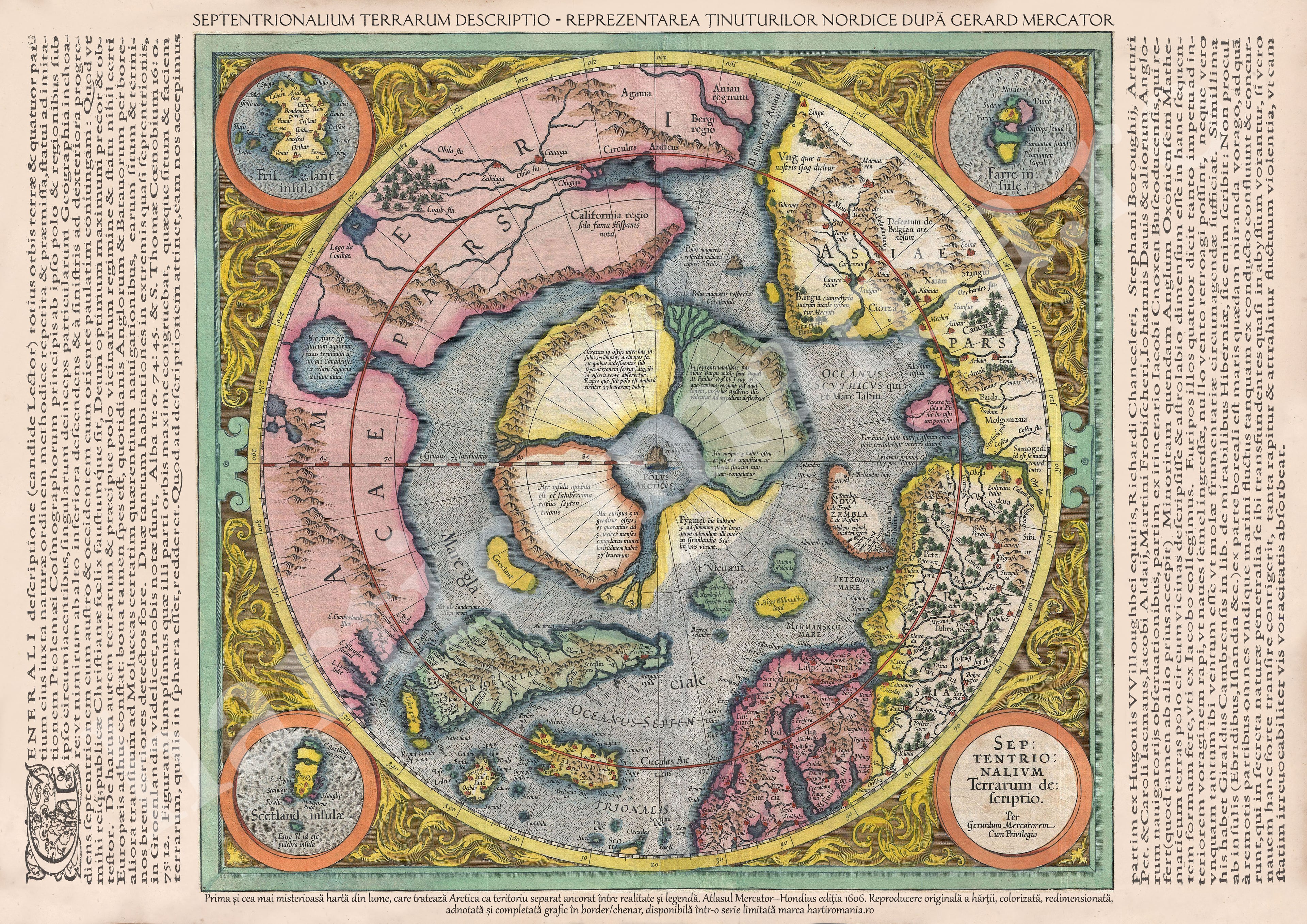 Harta Nordului Legendar – Gerard Mercator