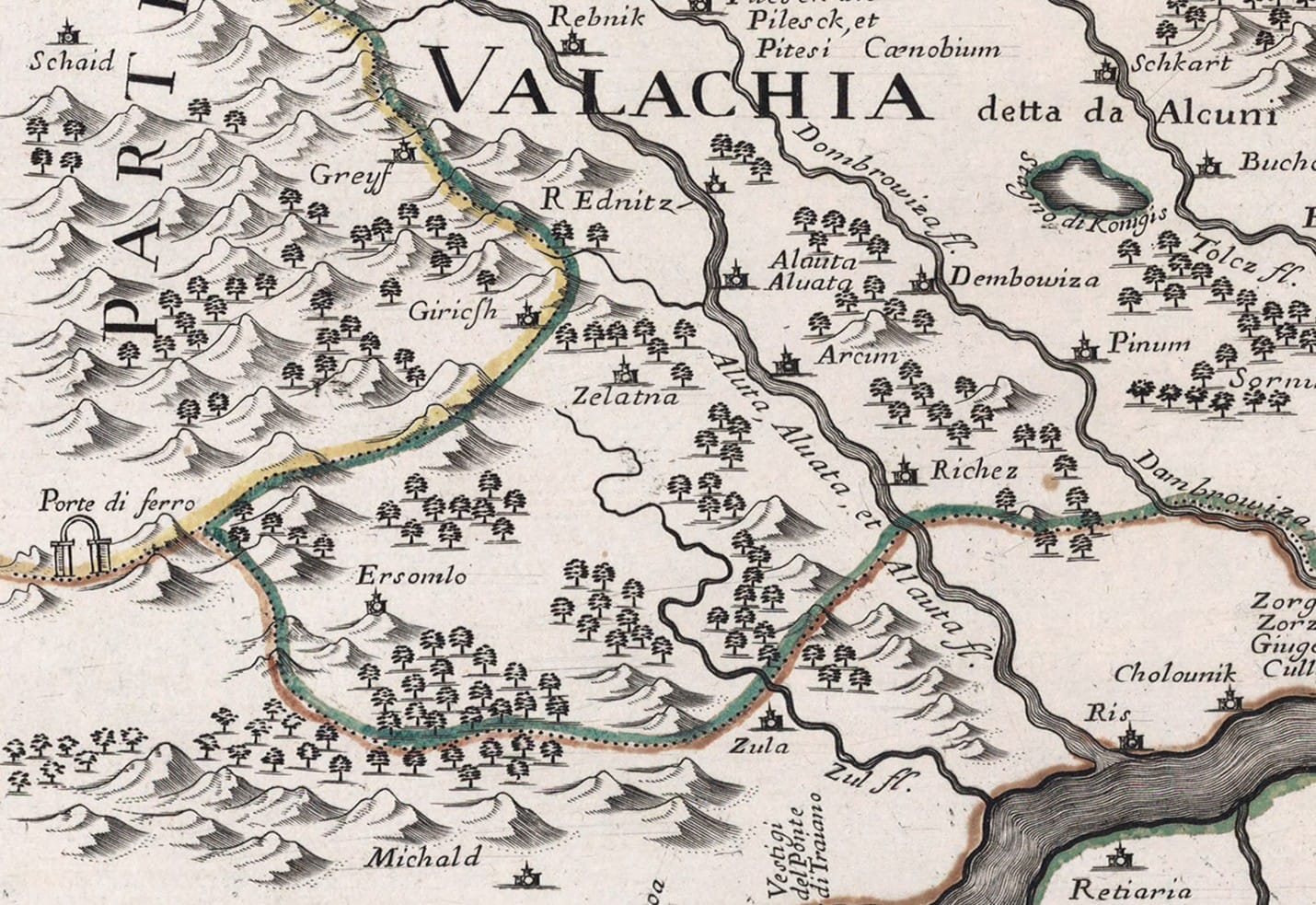 Descritione delli Principati della Moldavia, e Valachia, created by Giovanni Giacomo de Rossi Det 1