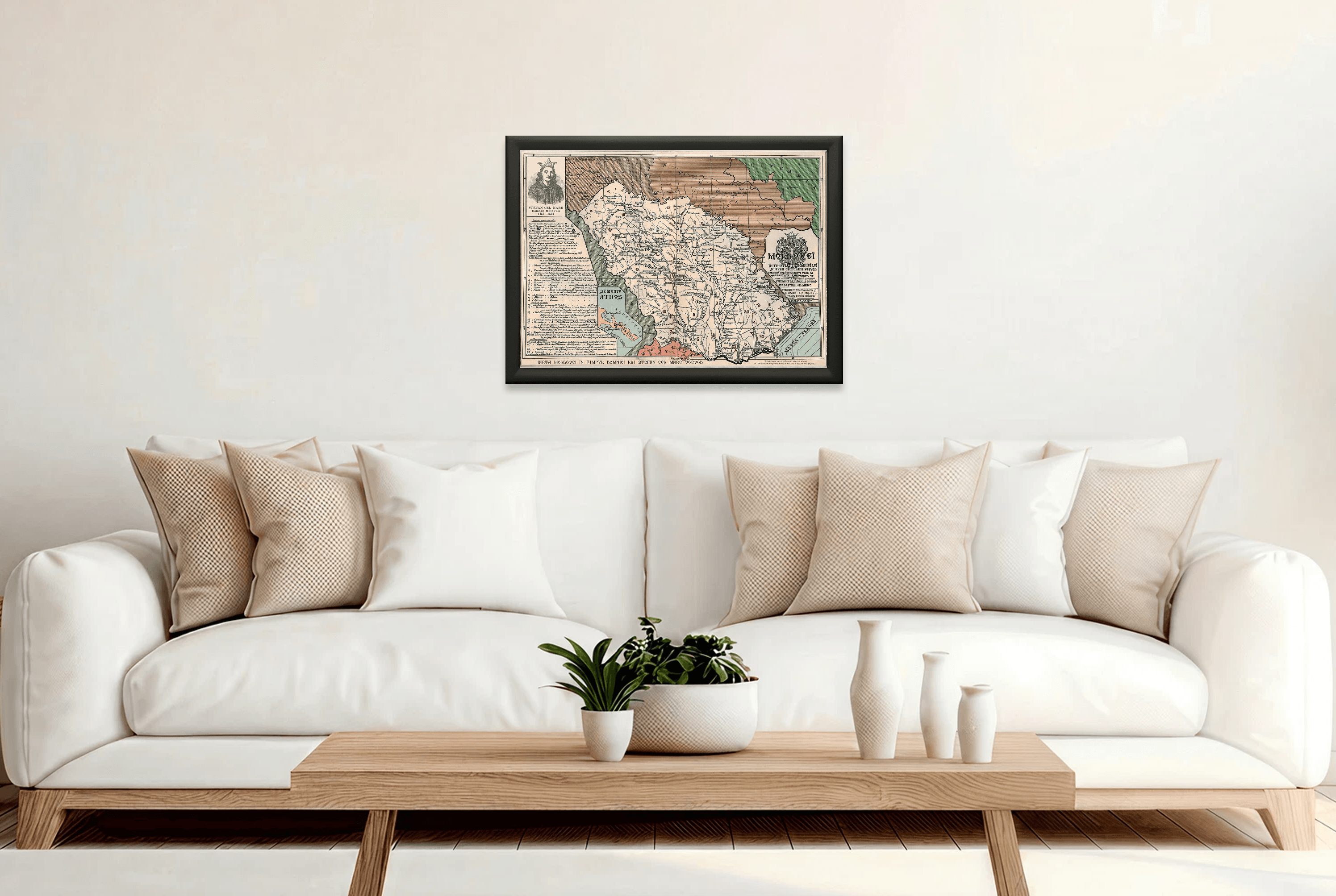 Harta Moldovei cu 23 de Judete Mockup