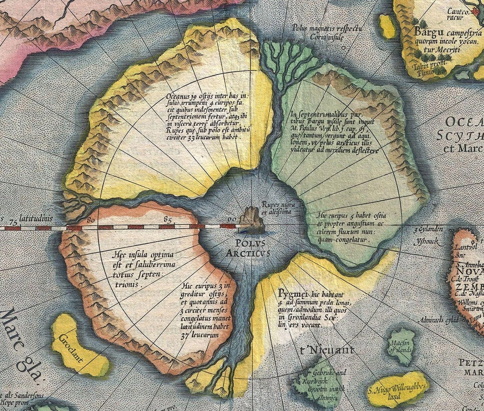 Harta Nordului Legendar – Gerard Mercator Detaliu 2