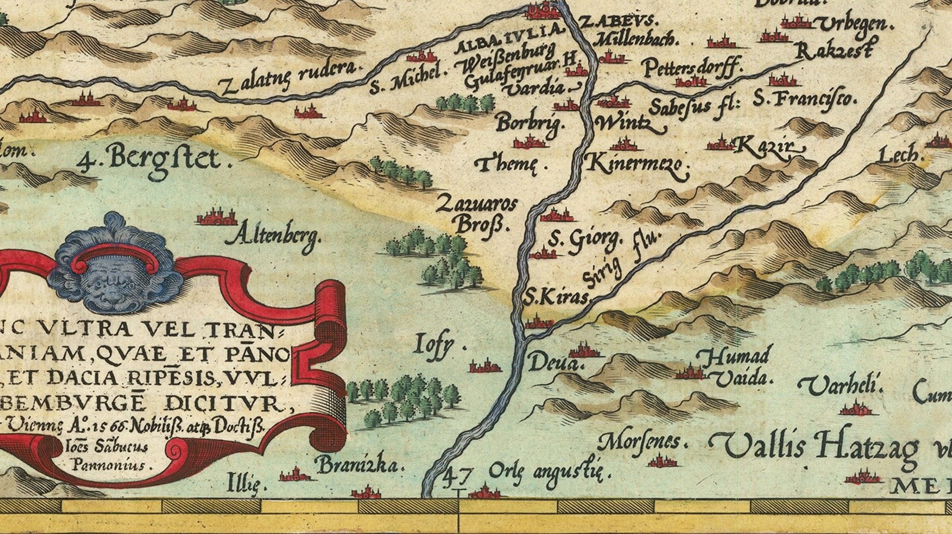 Harta Transilvania 1603 Detaliu 2